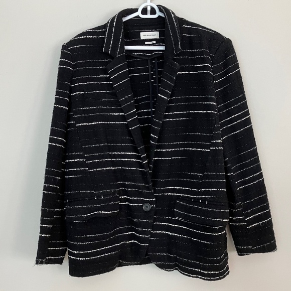 French chic! Isabel Marant Black Glenn One-Button Knit Blazer 42 8 10 - Picture 2 of 9